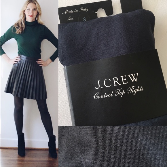J Crew Control Top Dark Gray Tights 